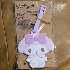 Pink and White My Melody inspired Luggage Tag